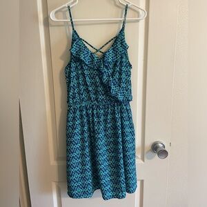 Teal and Blur Boho dress